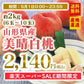 【送料無料】【早期予約】山形県産白桃美晴白桃（約2kg・6〜10玉））※九州・沖縄・一部離島は別途送料