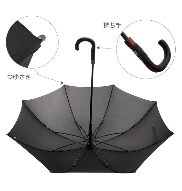 【ネイビー・5036】 傘 メンズ 大きいサイズ 通販 70cm 丈夫 長傘 ワンタッチ ジャンプ傘 雨傘 大きい 70 耐風傘 元に戻る グラスファイバー骨 折れにくい 耐風 軽い 軽量 二重骨耐風仕様 親骨70センチ