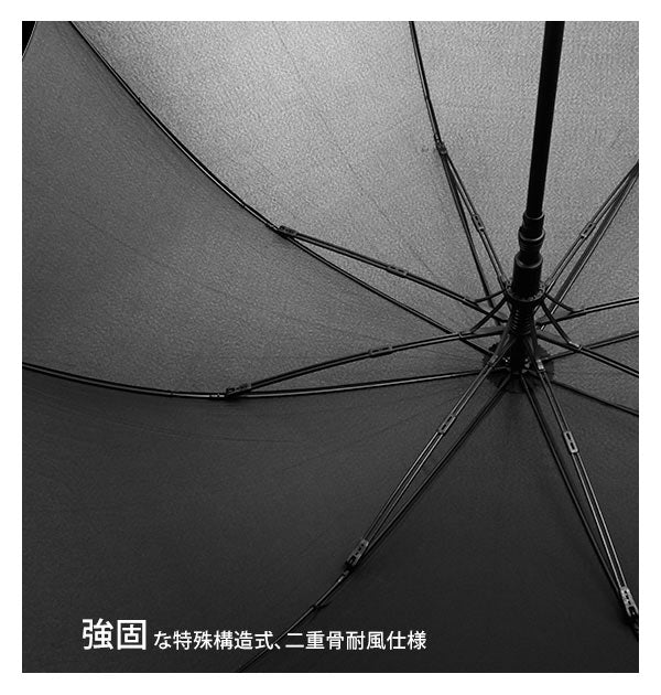 【ネイビー・5036】 傘 メンズ 大きいサイズ 通販 70cm 丈夫 長傘 ワンタッチ ジャンプ傘 雨傘 大きい 70 耐風傘 元に戻る グラスファイバー骨 折れにくい 耐風 軽い 軽量 二重骨耐風仕様 親骨70センチ