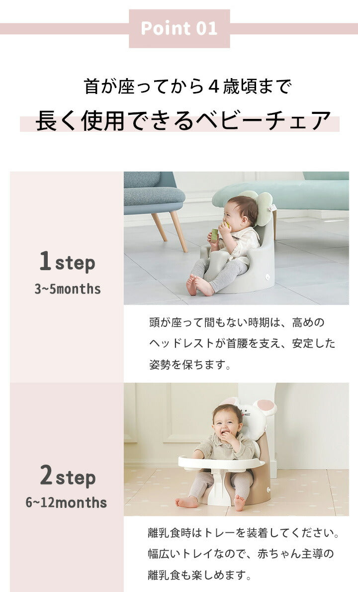 【ベビーキッズリリース記念セール】ムーナチェア（ロココローズ）