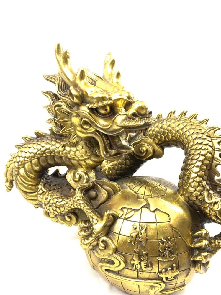 龍 特大 置物 風水 アイテム 竜 龍神 パワースポット 真鍮 開運 金運 財産運 出世運 恋愛運 幸福 成功 プレゼント 贈り物
