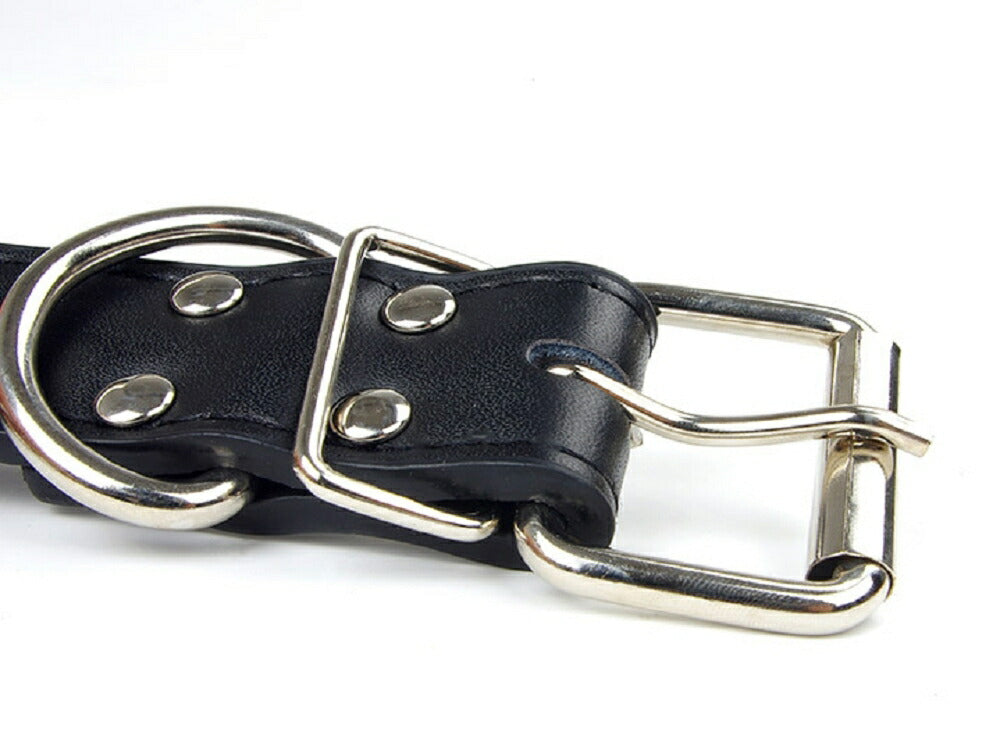 首輪 犬用 ブラック スタッズ トゲトゲ ワイルド スパイク チョーカー バックル 調節 ベルト ペット 安全 散歩 中型犬 大型犬 かっこいい おしゃれ 個性的 リード 5穴