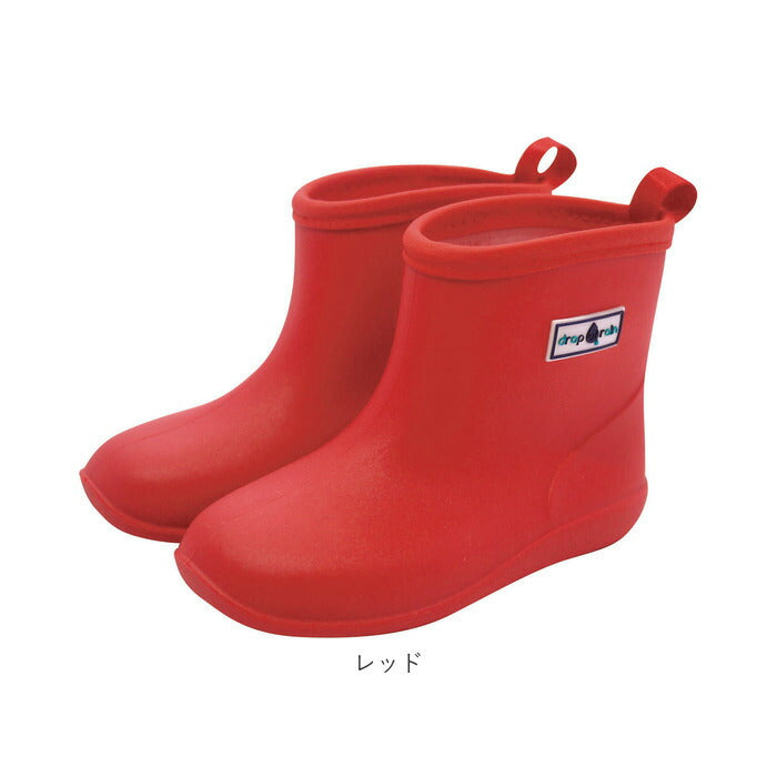 【レッド・L（18.0cm）】 キッズ レインブーツ 通販 レインシューズ 男の子 女の子 長靴 長ぐつ S 16cm M 17cm L 18cm おしゃれ かわいい シンプル 子ども 子供 雨靴 ブーツ レイングッズ ジップ ZIP