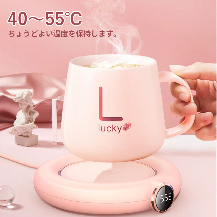 ホワイト カップウォーマー 保温コースター ドリンク 保温 usb