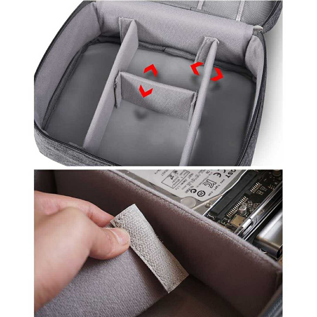 ポーチ 旅行 用 グレー 24×18×10 収納 トラベル travel 旅行ポーチ 旅行収納 衣類収納 旅行かばん スーツケース 整理 大活躍 収納ポーチ ランドリーポーチ メッシュポーチ バッグインバッグ インナーバッグ スクエア 薄型