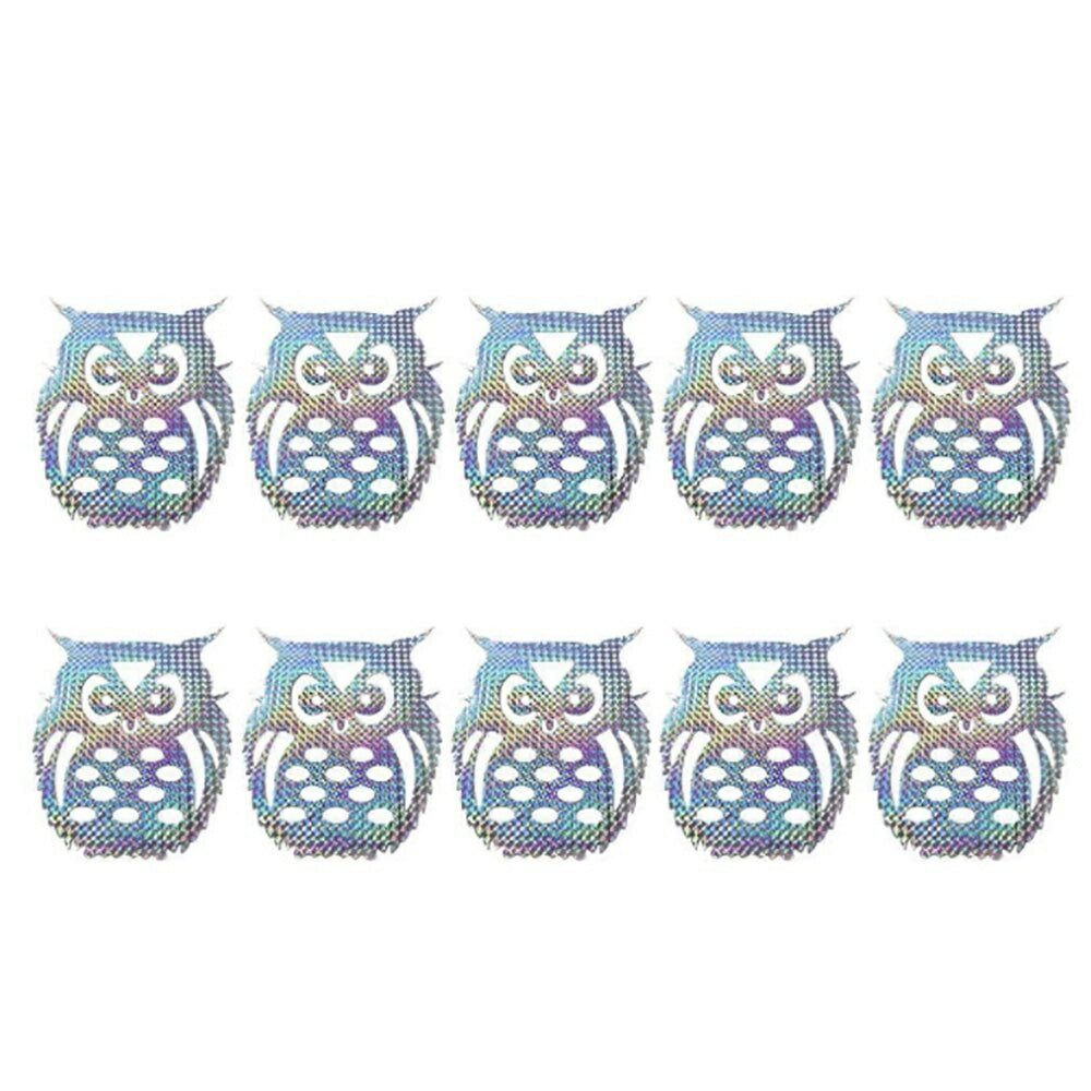 鳥よけ ミニフクロウ 反射板 20枚セット シール 梟 鳥よけ 家庭菜園 農業用品 資材 田畑 鳥害対策 ハト ツバメ スズメ 雀 果樹園 菜園 猛禽類 吊り下げ ベランダ 玄関 ハト避け 予防 畑 バード  防鳥 カラス対策 防虫 からすよけ