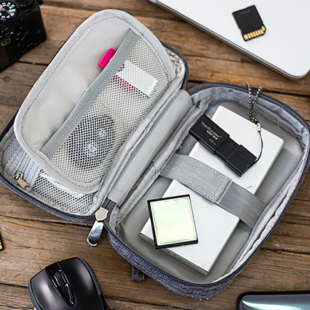 ポーチ 旅行 用 小 19×12×4 グレー 収納 トラベル travel 旅行ポーチ 旅行収納 衣類収納 旅行かばん スーツケース 整理 大活躍 収納ポーチ ランドリーポーチ メッシュポーチ バッグインバッグ インナーバッグ スクエア 薄型