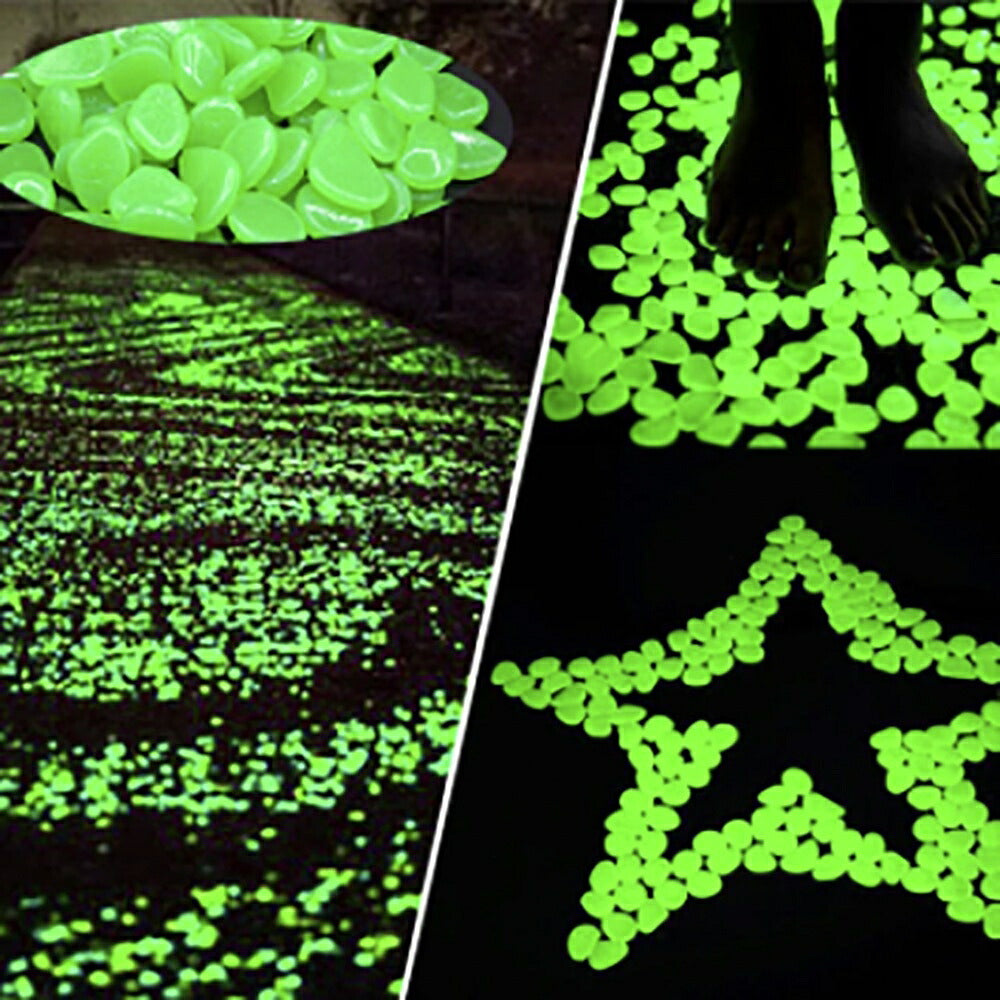 ガーデニング 光る石 10個入り 花壇 夜光石 蓄光石 飾り石 彩り石 水槽