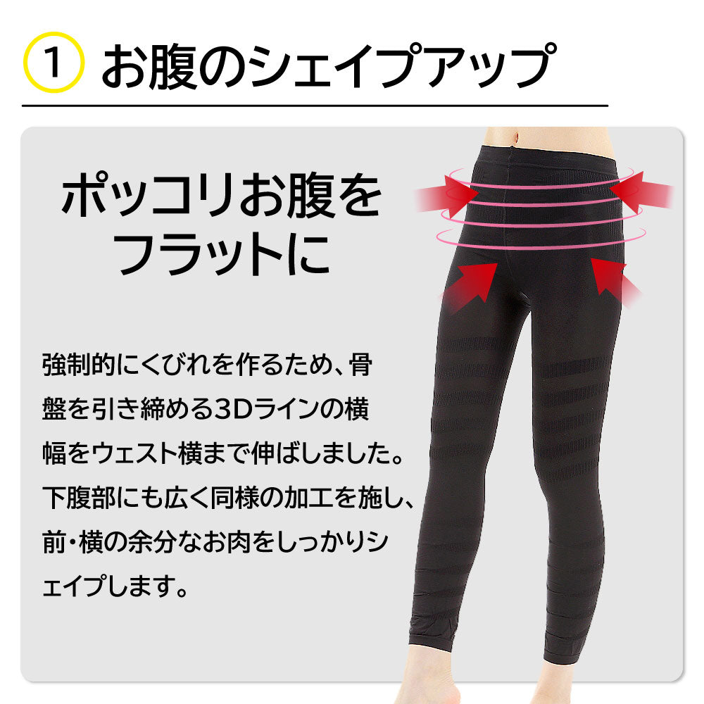 レギンス 着圧 脚やせ 加圧 ダイエット むくみ 脚痩せ 細見せ