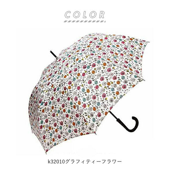 【K32-222.カームペイズリー・k32】 傘 レディース 長傘 kiu ジャンプ 60cm 定番 かさ アンブレラ おしゃれ キウ KiU K32 通販/正規品 おすすめ 大きい ワンタッチ