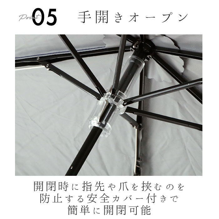 【花火/漆黒・折りたたみ傘50cm】 折りたたみ傘 レディース かわいい 通販 晴雨兼用 おしゃれ 50cm 6本骨 円形手元 UVカット率99%以上 遮光率99%以上 遮熱 UPF50＋ 河馬印本舗 晴雨兼用日傘 和柄 タッセル手元 撥水