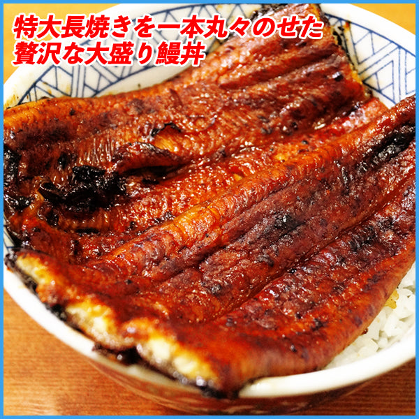 ギフト箱に特大長焼180gサイズ x 2本入り！無投薬で育てた安全・安心の鰻を炭火焼！鹿児島産 炭火焼 特大 鰻の蒲焼 長焼き1枚180g×2本