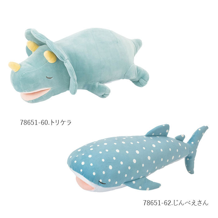 【88601-63.ザップ】 抱き枕 ぬいぐるみ ひんやり 通販 大きい 冷感 動物 アニマル 抱きまくら Lサイズ プレミアム ねむねむアニマルズ かむかむズ クール抱きまくら もちもち ふわふわ お昼寝 リラックス