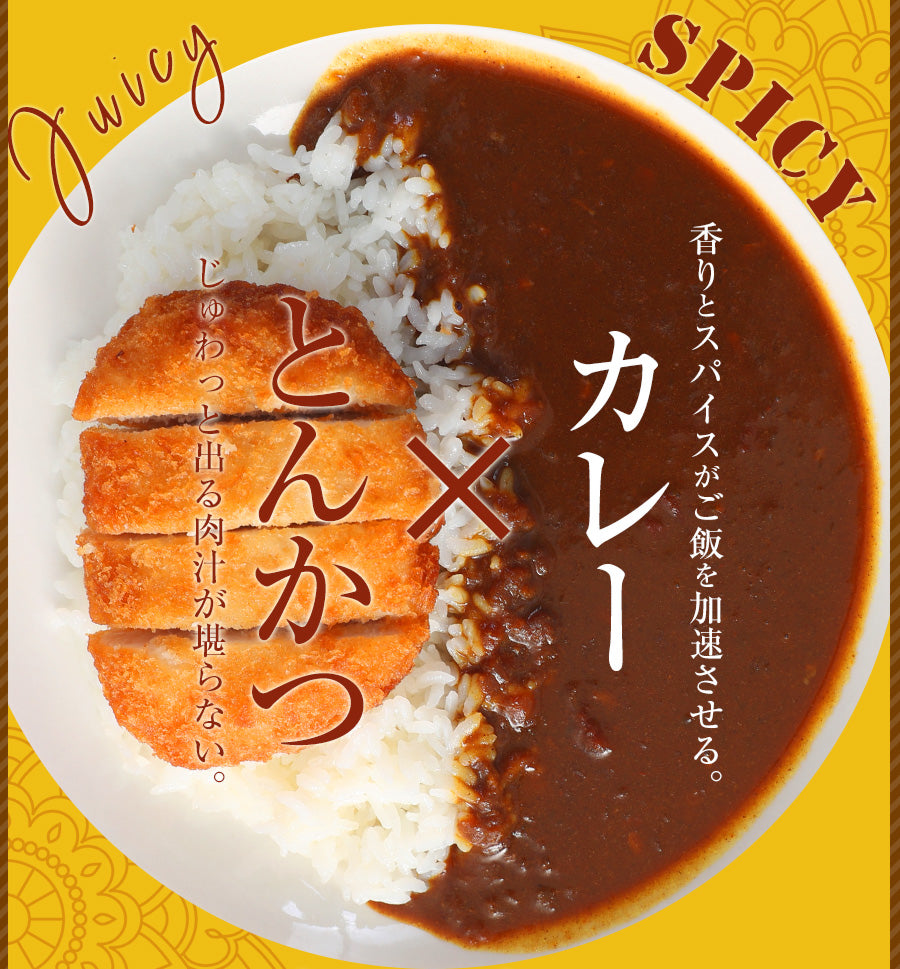 【10人シェア買いでお得】カツカレーセット（カツ15枚とオリジナルカレー15個）