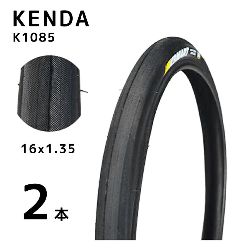 【並行輸入品】KENDA KSMART 16インチ タイヤ 2本セット 16x1.35 32-305 HE規格 60TPI K1085 DAHON ダホン K3 PLUS 軽量化 スリックタイヤ スピードアップ 自転車