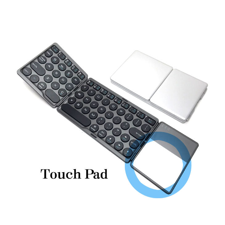 「ブラック」Bluetooth ワイヤレスキーボード  超軽量150g キーボード 折り畳み タッチパッド Windows Android iOS iPad アイフォン iPhone keyboard コンパクト 折りたたみ iPadミニ 操作(番号:140-ssB)