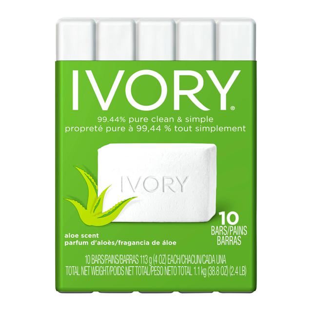 【アロエ（10個入）】 石けん アイボリー IVORY  通販 113g  10個入 セット 石鹸 せっけん 化粧石鹸 オリジナル アロエ 天然油脂 ソープ 化粧せっけん 化粧石けん バスサイズ 洗顔 全身 ボディーソープ 軽い