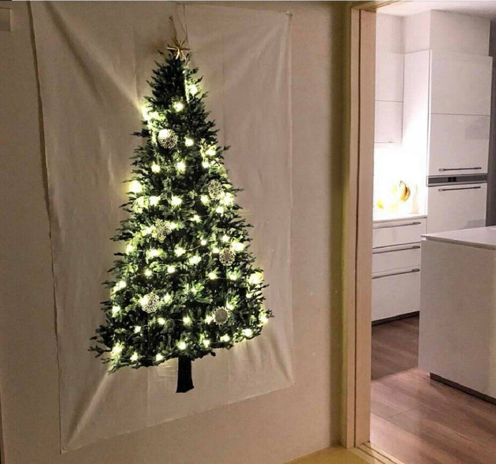 クリスマスタペストリー 特大 2m クリスマスツリー 200cm 布 ウォールツリー クリスマス ツリー タペストリー ツリータペストリー ウォールデコレーション ウォールアート ウォールデコ クリスマス 壁掛け 多機能 壁 インテリア サンタクロース サンタ 北欧 おしゃれ モダン