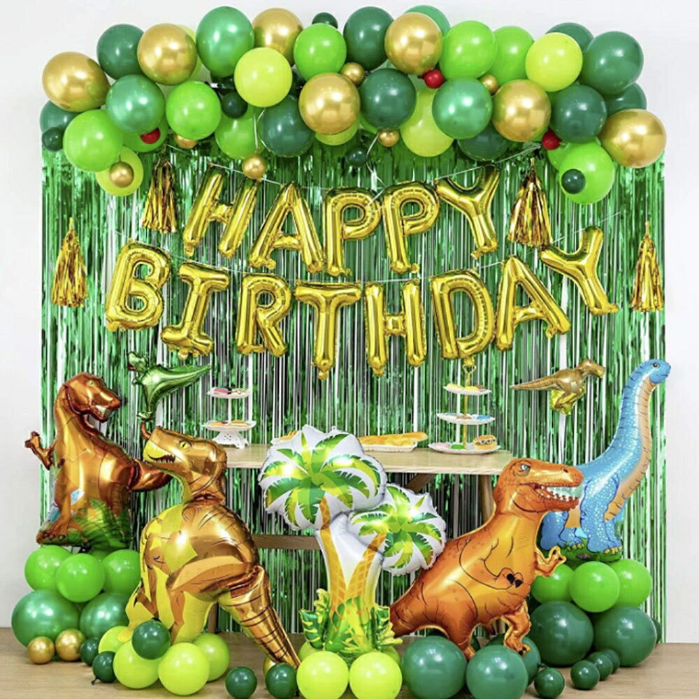 バルーン ガーランド 誕生日 恐竜 風船 HAPPY BIRTHDAY 飾り付け セット バースデー 飾り 男の子 女の子 子供 ウォールデコレーション Balloon プレゼント パーティー かわいい チャーミング おもちゃ サプライズ イベント