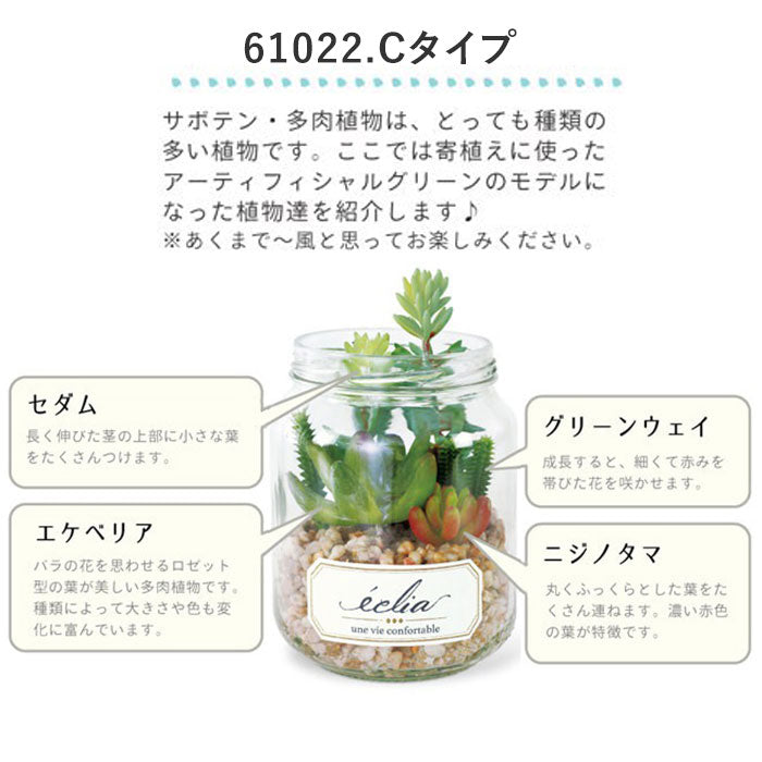 【61021.Bタイプ】 観葉植物 フェイクグリーン 通販 おしゃれ 小さい CT触媒 消臭アーティフィシャルグリーン ECLIA エクリア インテリアグリーン ラウンドポット キャニスター インテリア 人工植物