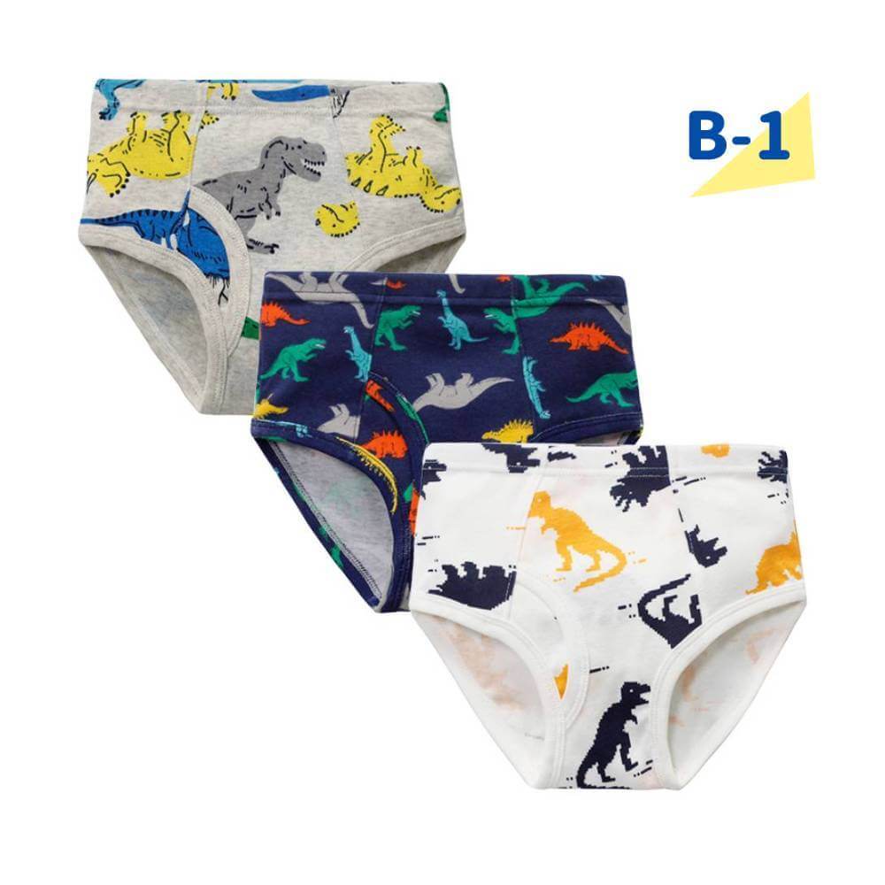 【A-1 110cm】 パンツ キッズ 子供 3枚セット 下着 ボクサーパンツ 3枚組 男の子 男児 ボーイズ BOYS ボクサー ブリーフ インナー 綿100% コットン 前あき 恐竜 車