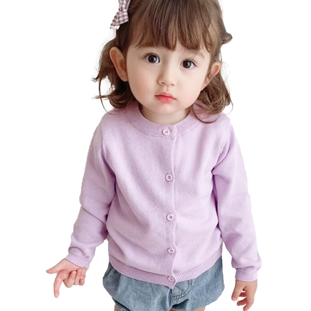 【グレー100cm】 キッズ カーディガン Uネック 綿100％ 子供 女の子 男の子 長袖 シンプル 無地 90 100 110 120 130 140 子供服 薄手 おしゃれ 幼稚園 保育園 通園 グッズ UV対策 新入園 新入学 かわいい プレゼント こども服 子ども ジュニア 羽織