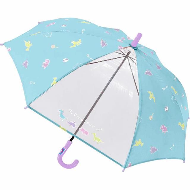 【ダイナソーサックス・傘】 傘 子供 50cm 通販 長傘 子ども 通学 登校 ジャンプ傘 おしゃれ かわいい グラスファイバー骨 小学生 小学校 幼稚園 保育園 ギフト プレゼント 入園 入学 ガールズ  キッズ 傘