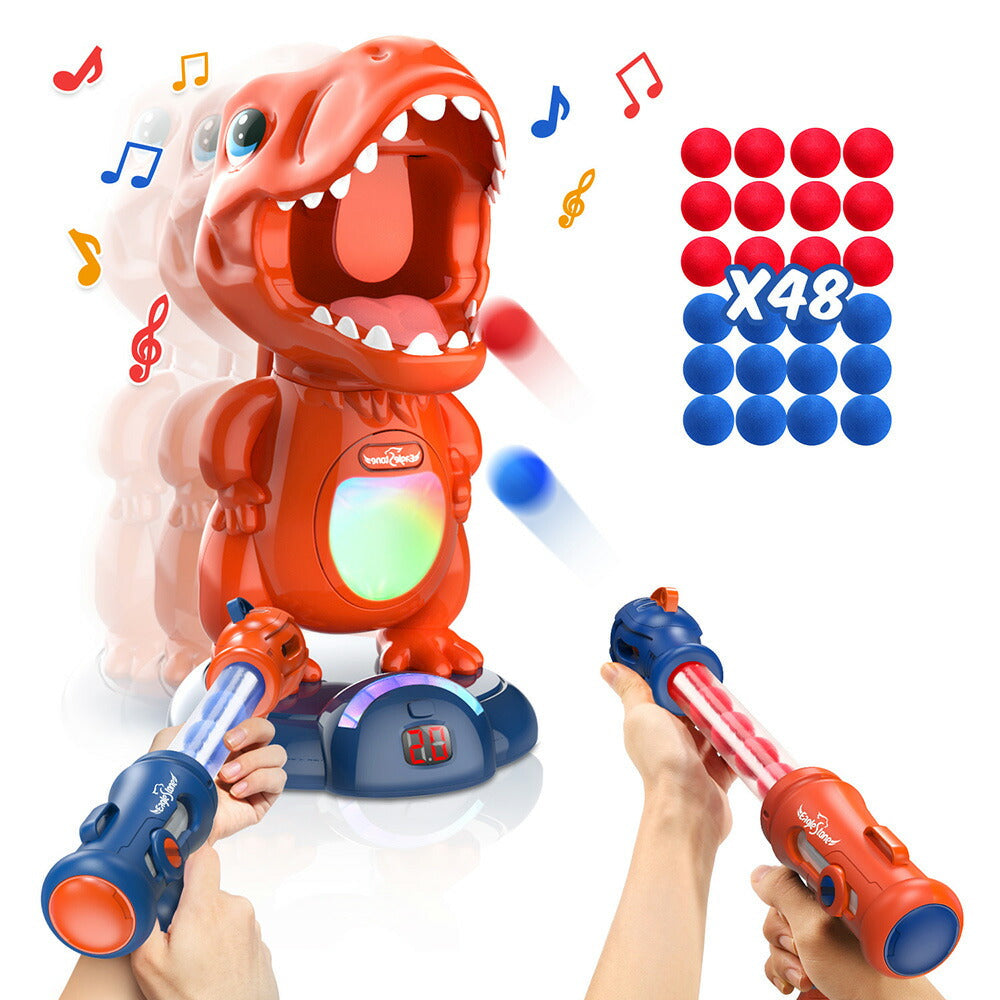 Eaglestone 恐竜 おもちゃ 動く 電子ターゲット 男の子 エアガン シューティングゲーム 的あて 射的セット 銃 室内遊び 室内ゲーム 子供 玩具 効果音 スポンジ弾 移動射撃ターゲット スポーツトイ 液晶ディスプレイ プレゼント 小学生 親子ゲーム 誕生日 送料無料 8808-6B