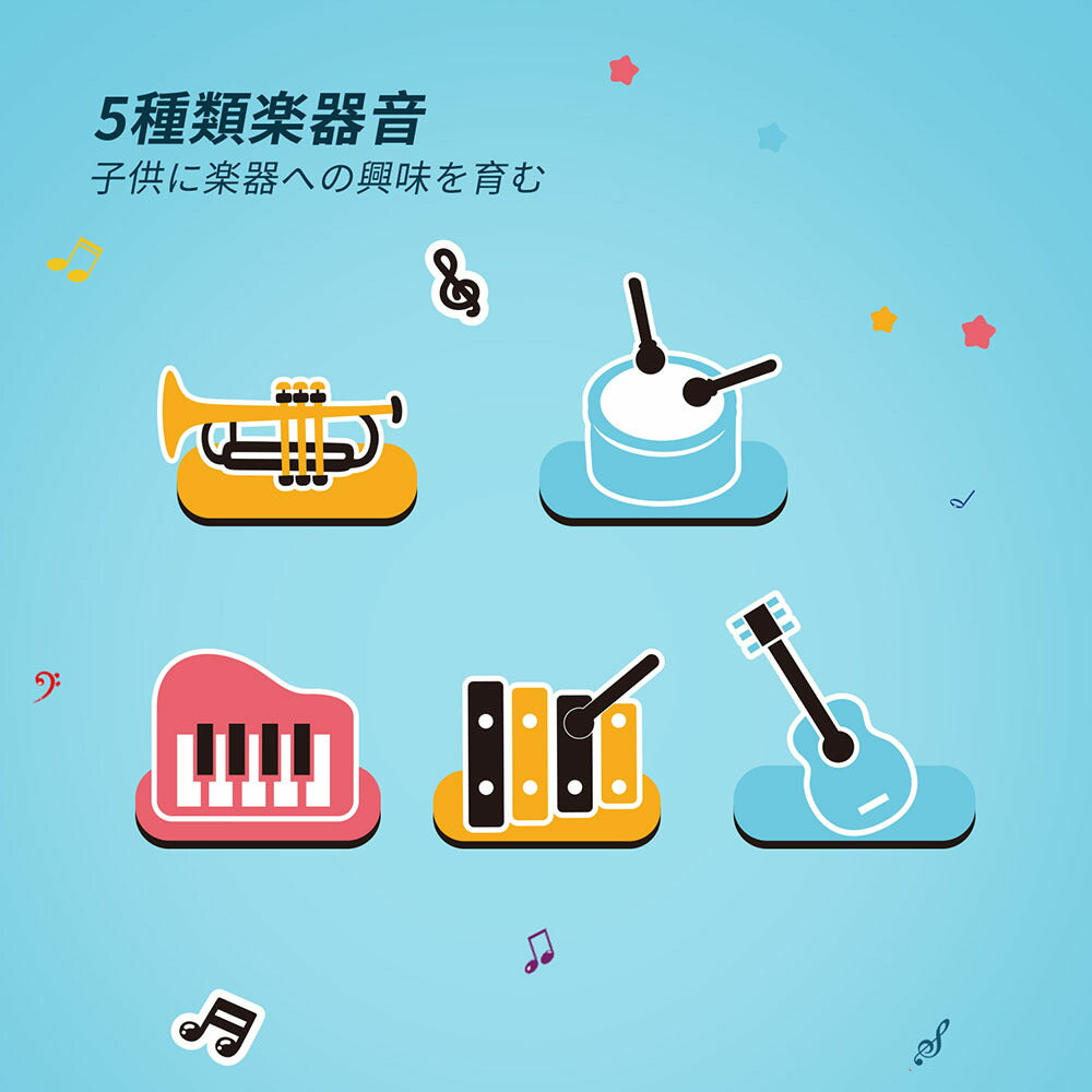 Eaglestone 玩具 ピアノ 足 おもちゃ  ピアノマット 音楽 知育 子供 ロールアップピアノ 鍵盤 折り畳み 8鍵盤 8種類動物音 5種類楽器音 ミュージックマット 子ども用 女の子 男の子 音量調整可能 防水素材 滑り止め 贈り物 こどもの日 誕生日 プレゼント 送料無料