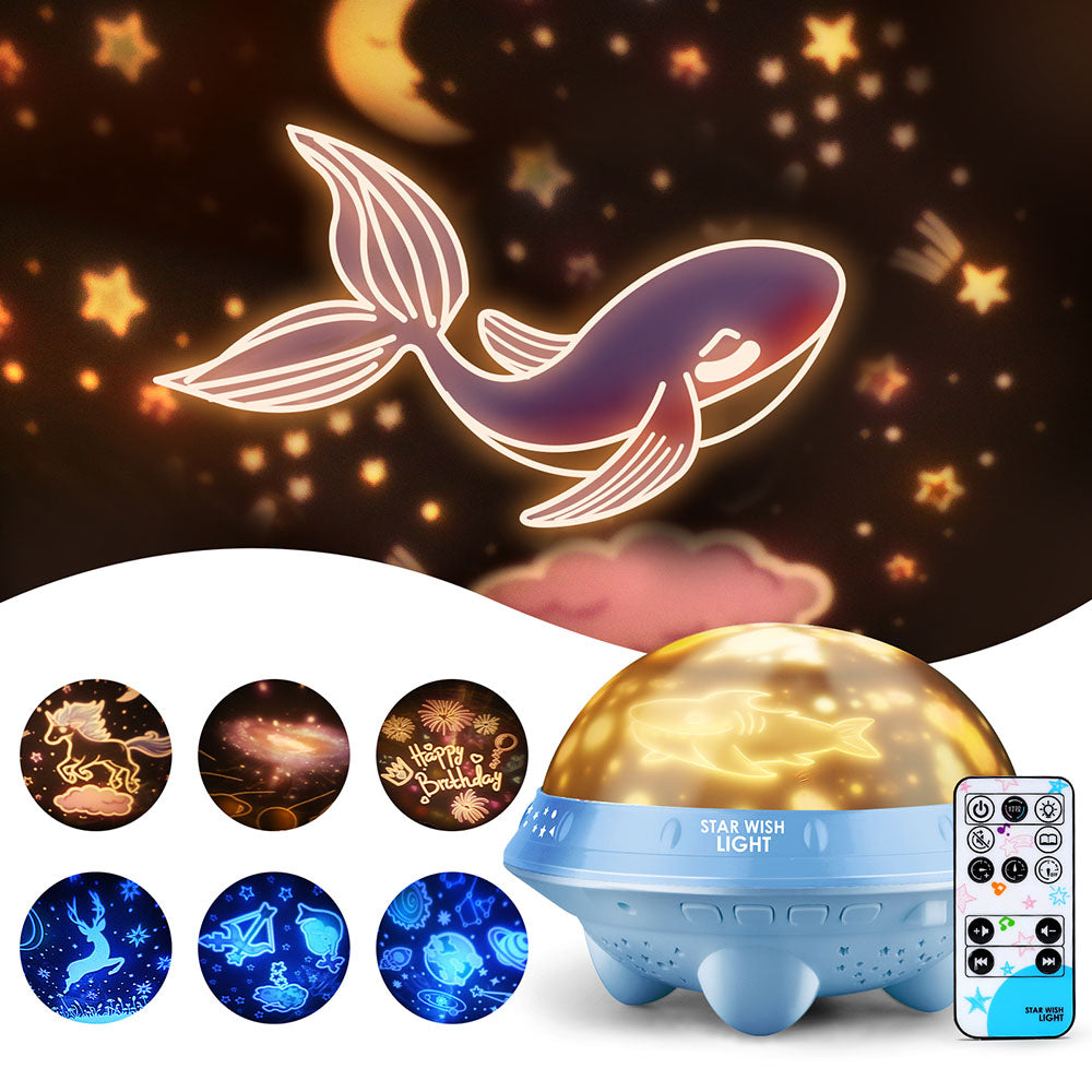 【送料無料】LED スタープロジェクターライト 星空ライト 投影 ライト 投影ランプ ベッドサイドランプ プラネタリウム 子供向け 7種類投影映画フィルム タイマー設定 輝度/音量調整可 音楽再生 寝かしつけ用おもちゃ ロマンチック雰囲気作り 英語知育 誕生日 プレゼント 113