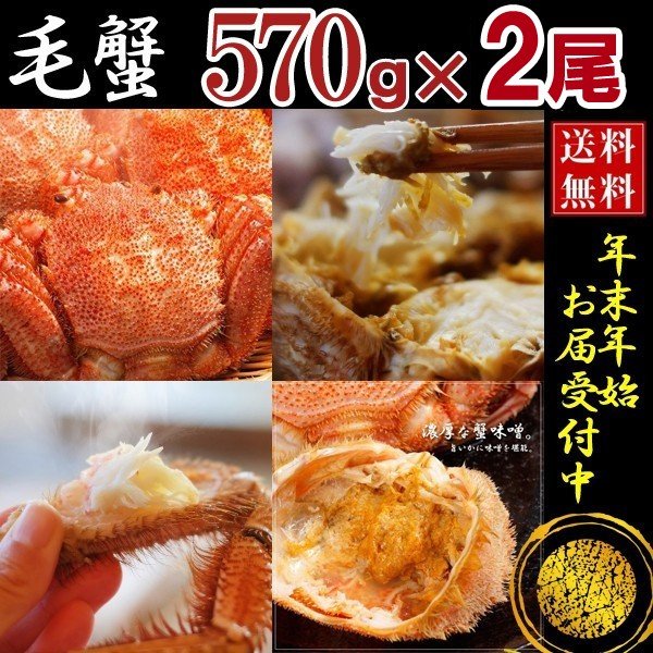 570g×2 毛ガニ 北海道産 毛蟹