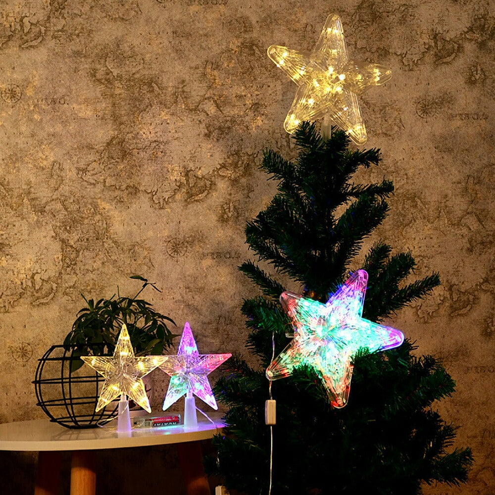 照明 星 ツリートッパー LED クリスマスツリー ライト ツリートップ スター ツリー オーナメント クリスマス 飾り 誕生日 飾り付け 室内 デコレーション 誕生日飾り付け 装飾 メリークリスマス クリスマス用品 木 おしゃれ 可愛い かわいい 部屋飾り きれい Xmas Christmas