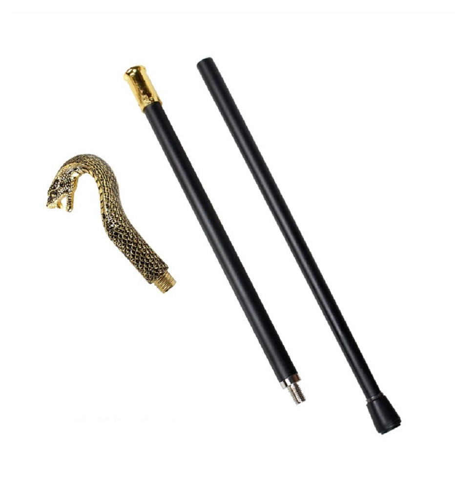 杖 コブラ キングコブラ スネーク SNAKE 蛇 ヘビ 毒蛇 小道具 アニマル つえ ステッキ おしゃれ 高級 金 男性 女性 金属 ブロンズ ゴールド ウォーキングスティック ソリッド ヴィンテージ デザイナー アンティークスタイル レトロ 一本杖