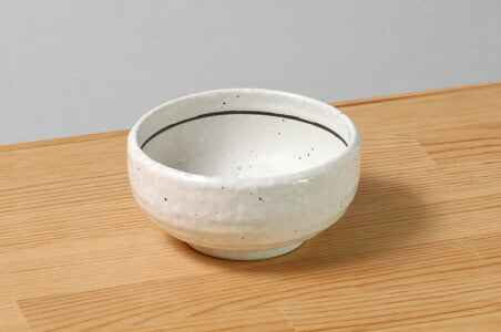 粉引ライン３.３ボール 直径10.5cm・美濃焼・国産・食器・和ボウル   陶器のふる里  stockヤ