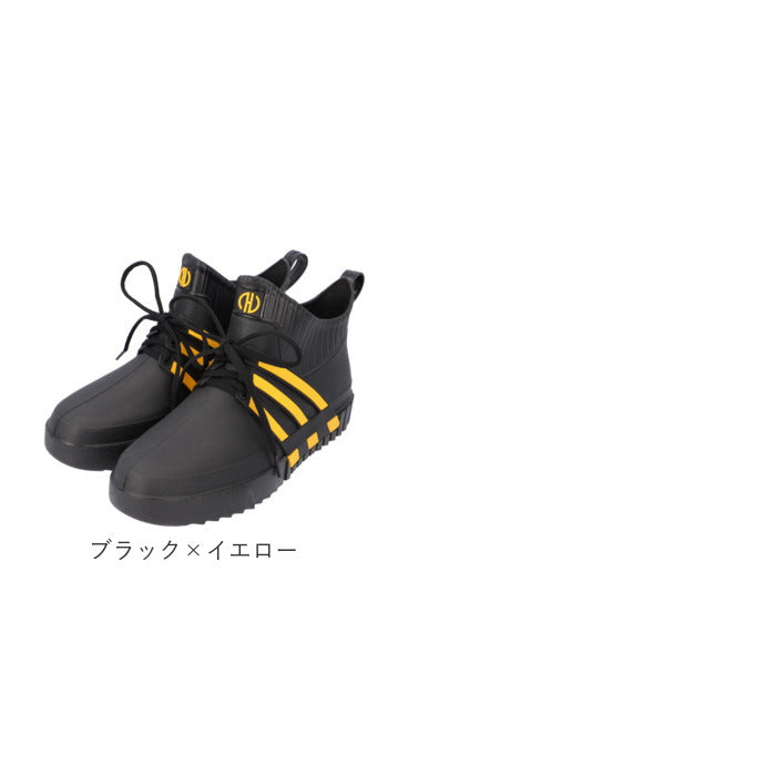 【ネイビー×ホワイト・44/27cm】 レインブーツ ショート  通販 メンズ スニーカー カジュアルシューズ 防水ブーツ ブーツ コンフォートシューズ  雨靴 厚底 すべり止め 滑り止め 晴雨兼用 雨 台風 雪 アウトドア