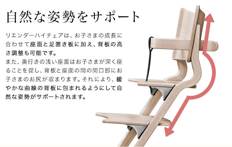 【ベビーキッズリリース記念セール】【日本正規品 チェア8年保証】リエンダー Leander ハイチェア セーフティーバーセット チェア べビー ベビーチェアー(チェアカラー：ウォルナットバーカラー：チェリー)