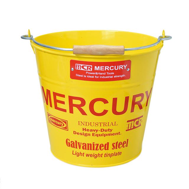 【MEBUBRYEイエロー・ブリキバケツ】 マーキュリー バケツ 通販 おしゃれ ブリキ ガーデニング レギュラー シンプル MERCURY 男前 ゴミ箱 ダストボックス ダストビン アメリカン かっこいい 収納 DIY 掃除用品