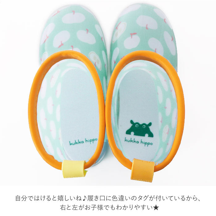 【リンゴ・Lサイズ19cm】 レインブーツ キッズ おしゃれ 通販 女の子 男の子 長靴 子供 こども 子ども kukka hippo クッカヒッポ かわいい 通園 登園 幼稚園 保育園 3歳 4歳 5歳 15cm 17cm 19cm 入園 準備 靴