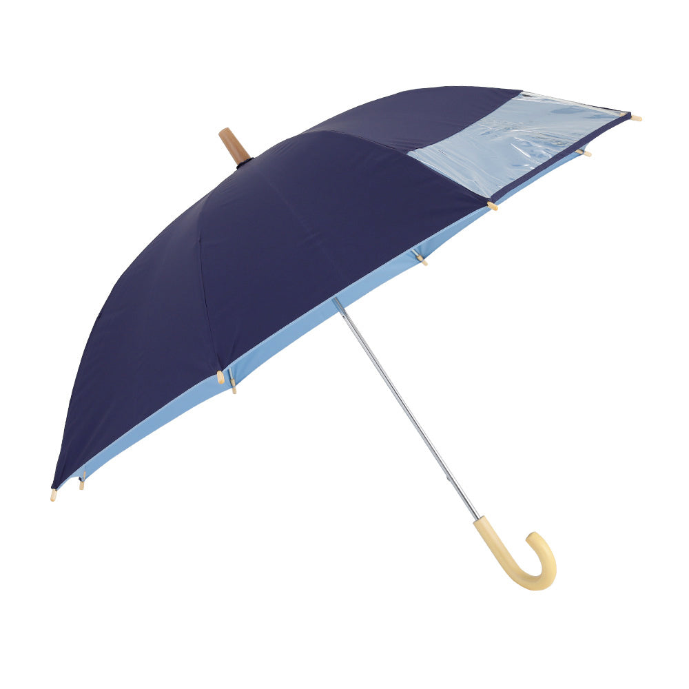 【ネイビー・晴雨兼用傘55cm】 傘 子供用 晴雨兼用傘 通販 クッカヒッポ 50cm 55cm 長傘 雨傘 50センチ 55センチ 遮光 uvカット 手開き おしゃれ キッズ こども かわいい 子ども 子供 男の子 女の子 日傘 ブランド