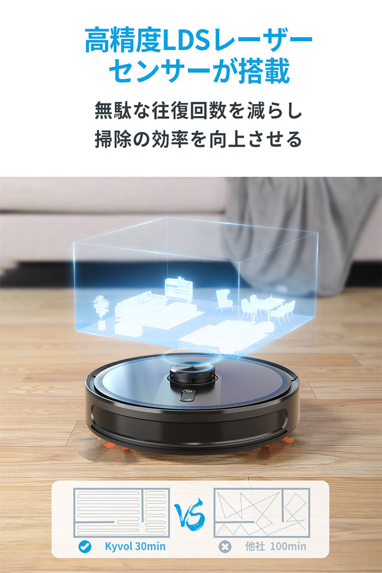 Kyvol キーボル D7 ロボット掃除機 水拭き