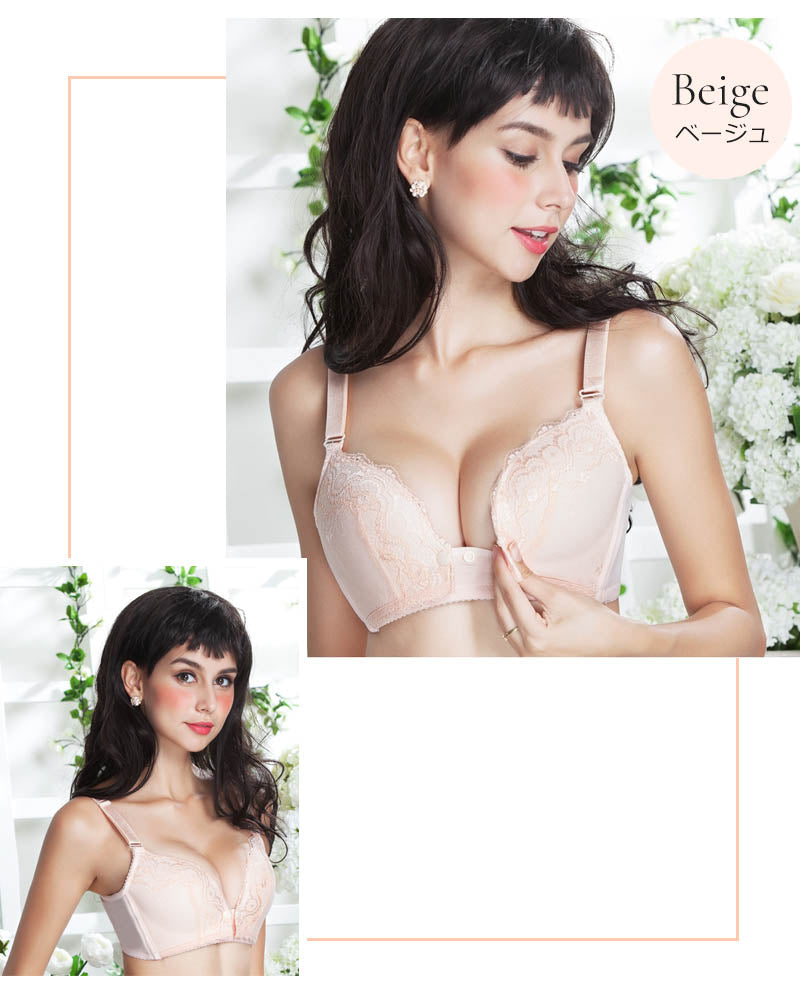 【パープル85C】 授乳ブラ 前開き ノンワイヤー オープンフロント レース 垂れ スナップボタン式 授乳 ブラ マタニティブラ 授乳ブラジャー 大きいサイズ マタニティ インナー 産前 産後 授乳用 ブラジャー 下着 おしゃれ かわいい