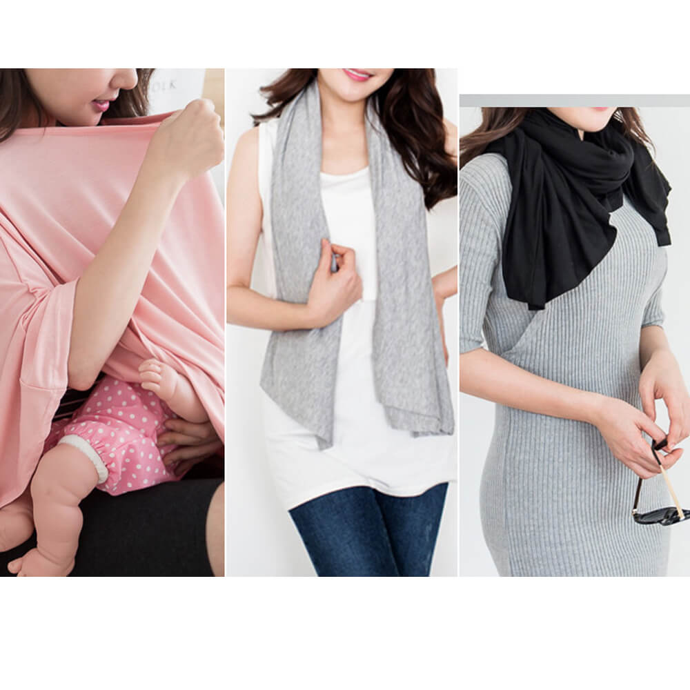 【グレー】 授乳ケープ 授乳服 ポンチョ ポンチョタイプ 授乳カバー 授乳ストール ストール ケープ コンパクト 軽量 ベビー 360度安心