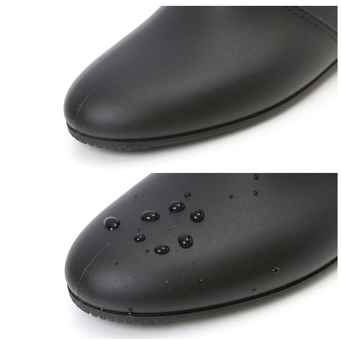 【ブラック・Mサイズ(23.5～24.0)】 レインブーツ レディース ショート 通販 ショートブーツ ブーツ 長靴 レインシューズ おしゃれ シンプル ショート丈 完全防水 ウエスタンブーツ 歩きやすい ローヒール  靴 阪神生地 モン