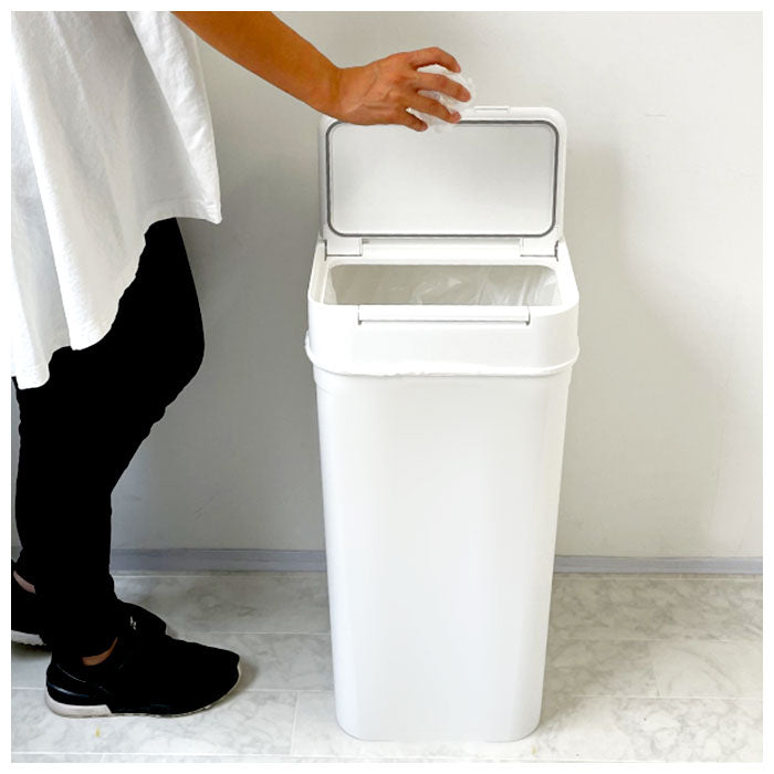 【ホワイト】 ゴミ箱 ふた付き 45l 通販 おしゃれ 大容量 ごみ箱 ダストボックス ごみばこ 蓋付き ふたつき 密閉 日本製 生ごみ 分別 大きめ シールズ45 おしゃれ インテリア