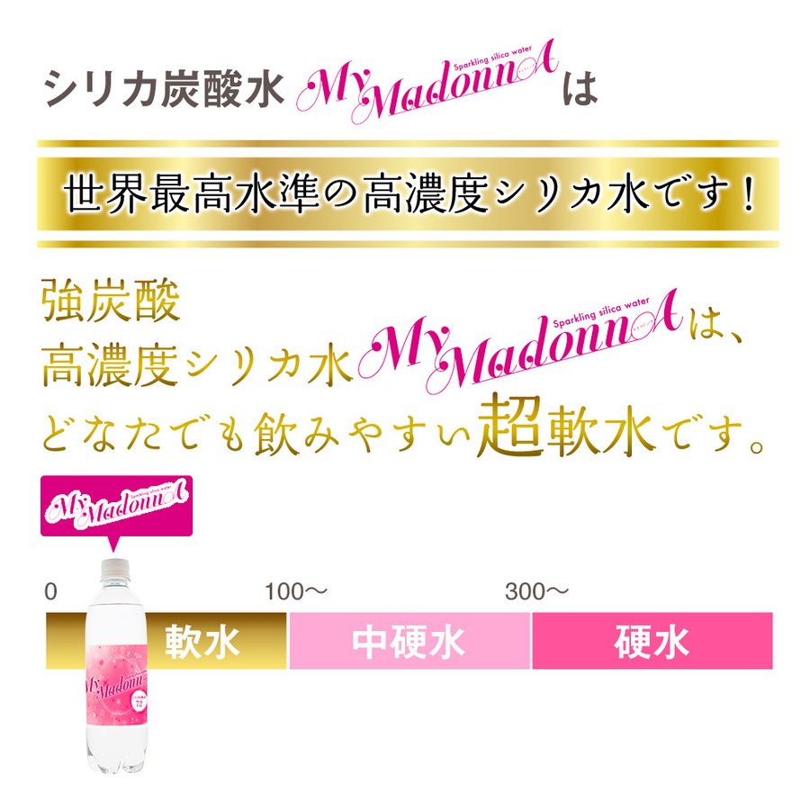 500ml 24本  シリカ炭酸水 マイマドンナ