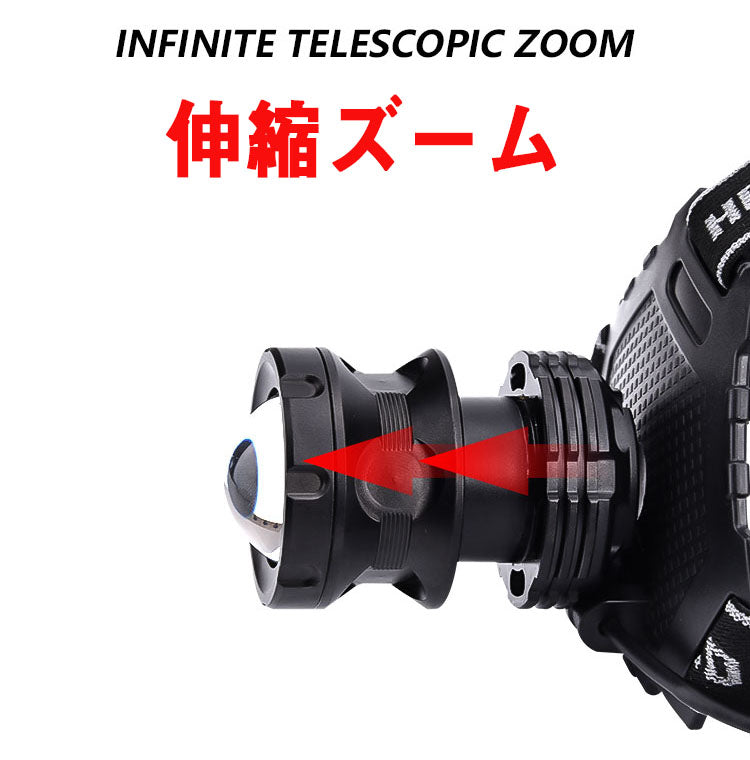 LEDヘッドライト 超強ルーメン 最高輝度 2020最新仕様 5段階の点灯モード(w016)