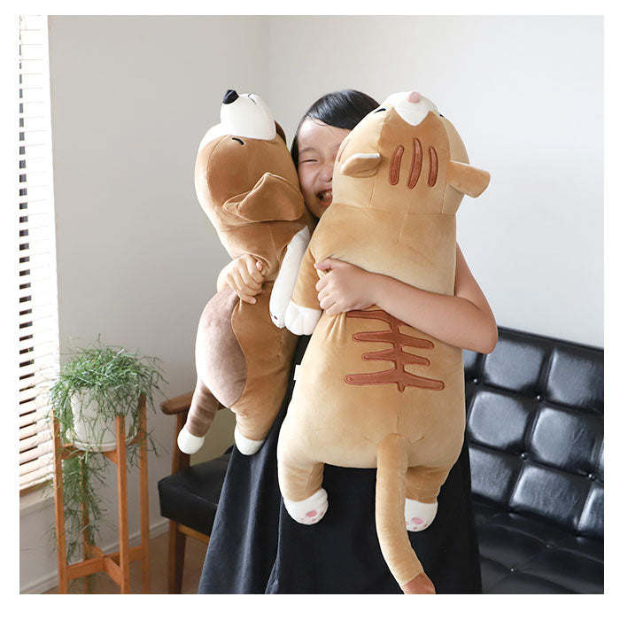 【ビッキー・0】 抱き枕 ぬいぐるみ 通販 L 大きい ねむねむアニマルズ 抱きまくら まくら 枕 クッション だきまくら プレミアムねむねむアニマルズ 寝具 LIV HEART りぶはあと 癒し系 動物 ネコ 猫 ねこ