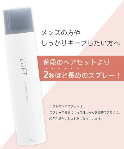 LUFT ルフト ヘアスプレー メンズ ハード タイプ 180gミドル・ショート レディース用 送料無料