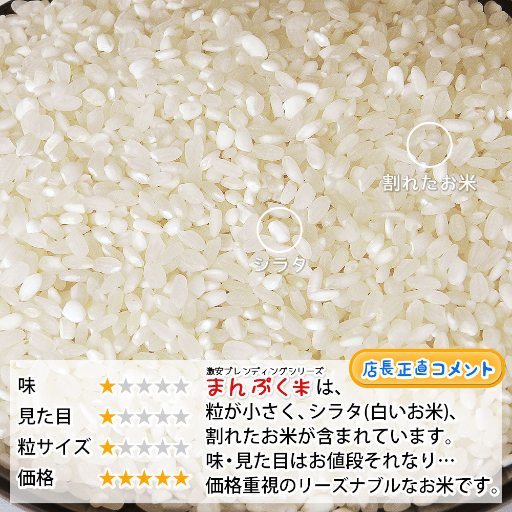 【限定クーポンで20%OFF】白米 20kg (5kg×4袋) まんぷく米 国内産 送料無料 20キロ 米 こめ コメ お米 精米