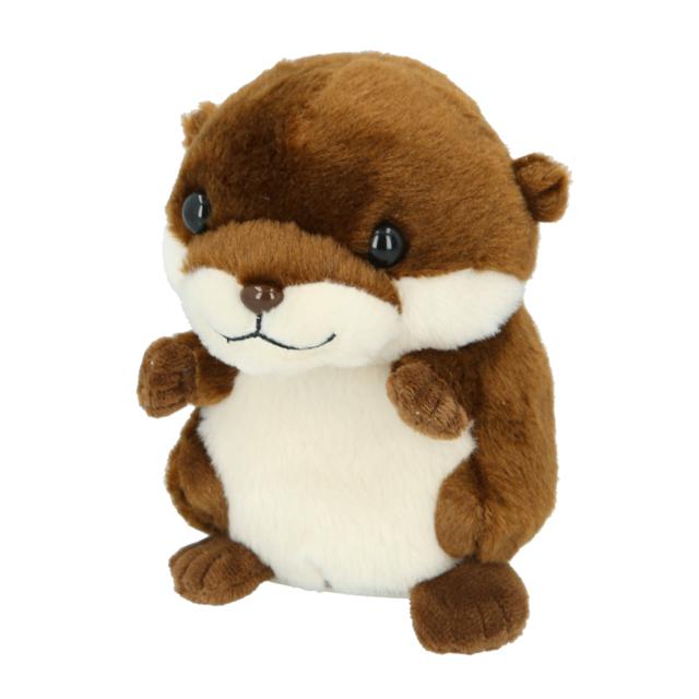 【8202-386.カワウソ・モノマネぬいぐるみ】 ものまね ぬいぐるみ 通販 おもちゃ ものまねアニマル 声マネ こえマネ 動く いぬ 犬 ポメラニアン オカメインコ くまさん ラッコ 牛 モーモー かわいい 動物 アニマル